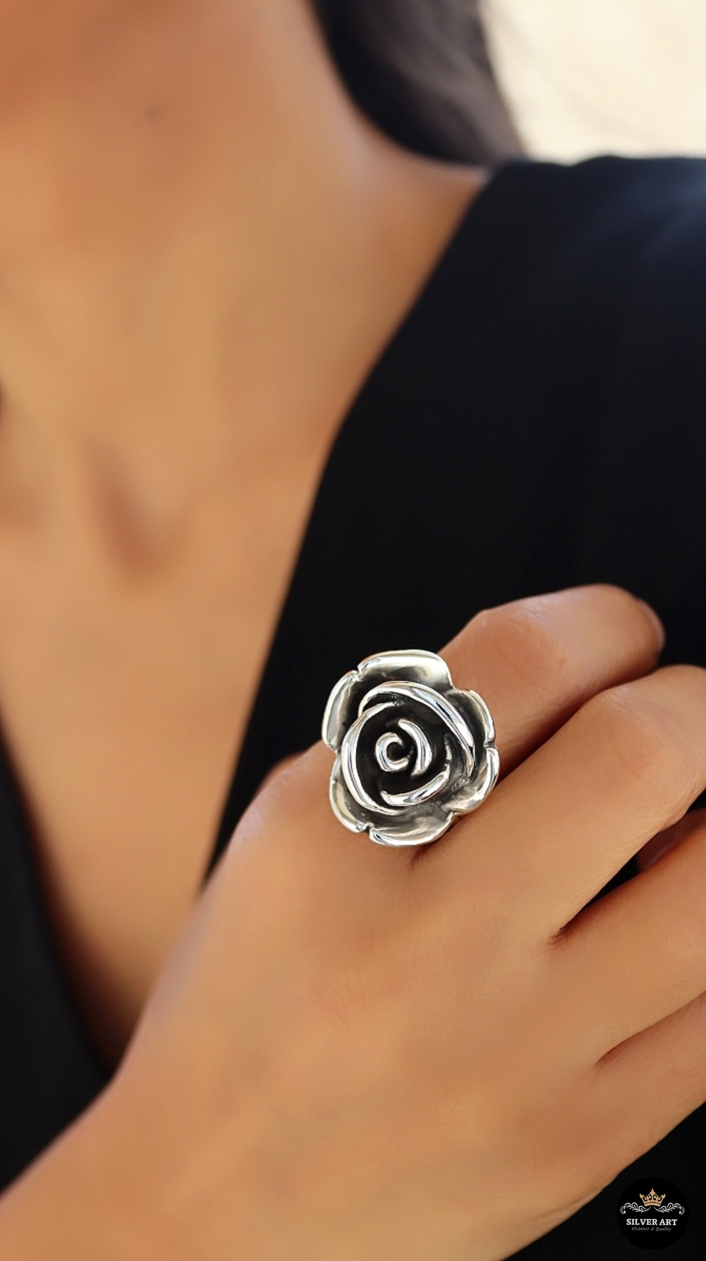 Vintage Thai Silver Ring Size 17