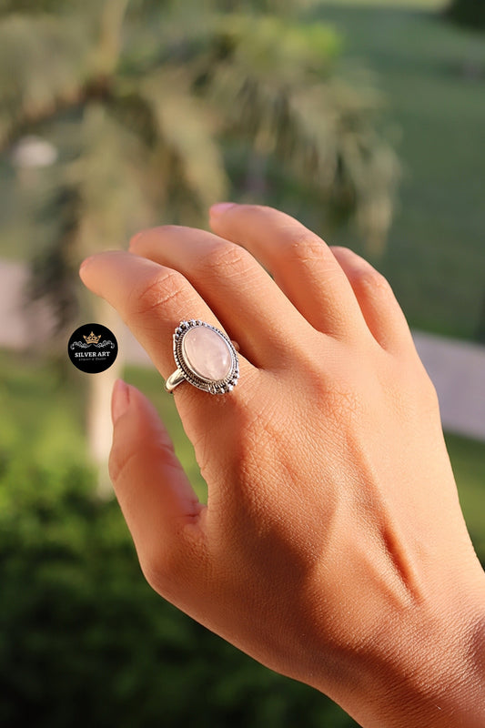 Indian Silver Natural Gemstones Ring