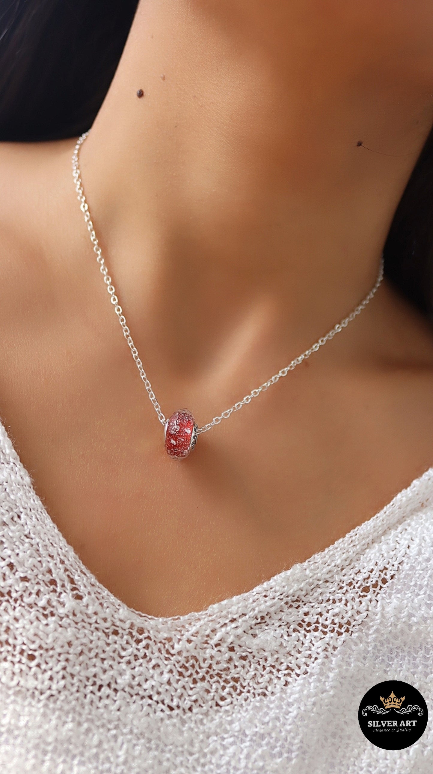 Silver Pandora Charm Necklace