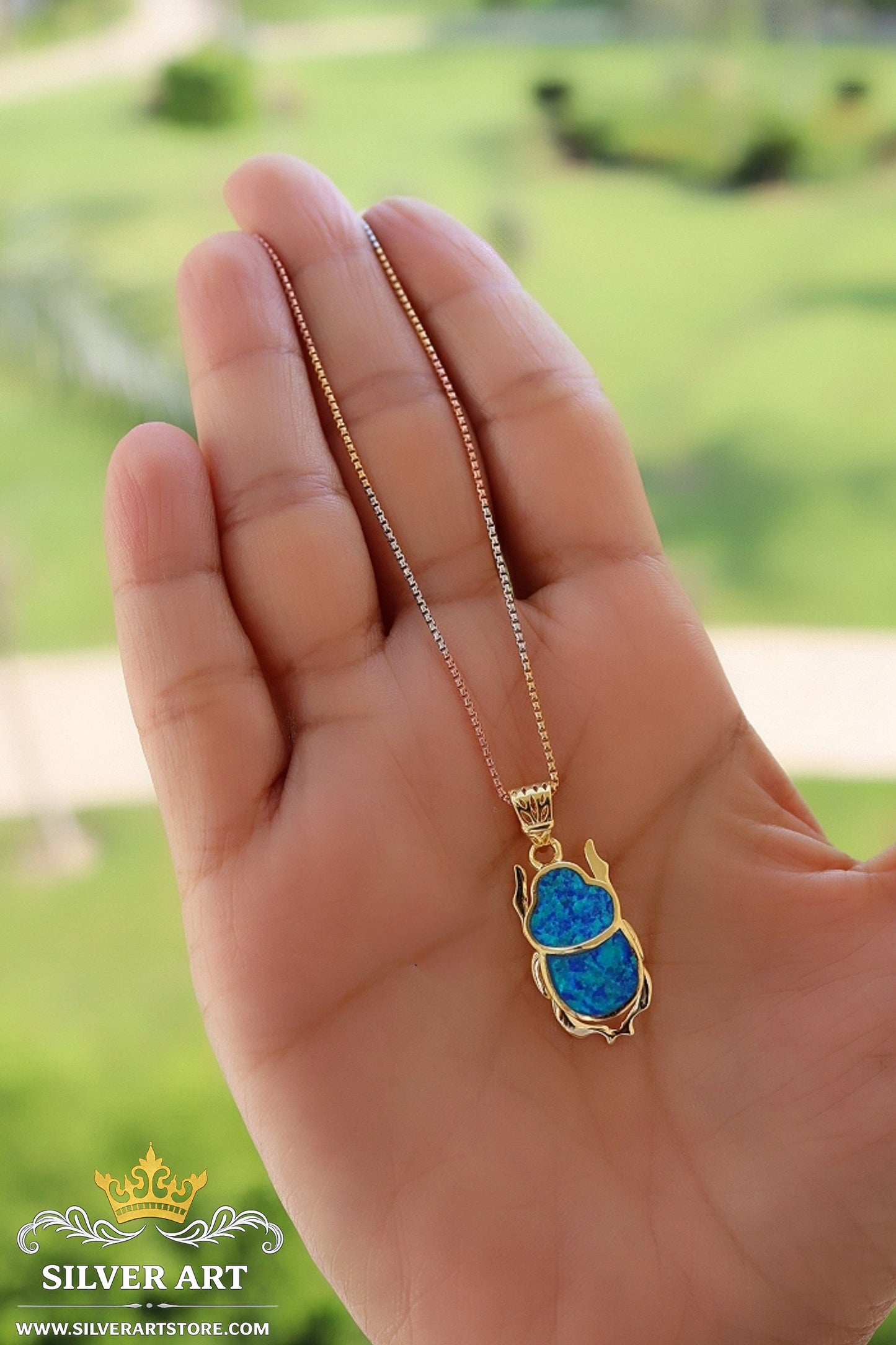 Gold Plated Sterling Silver Pharaonic Necklace