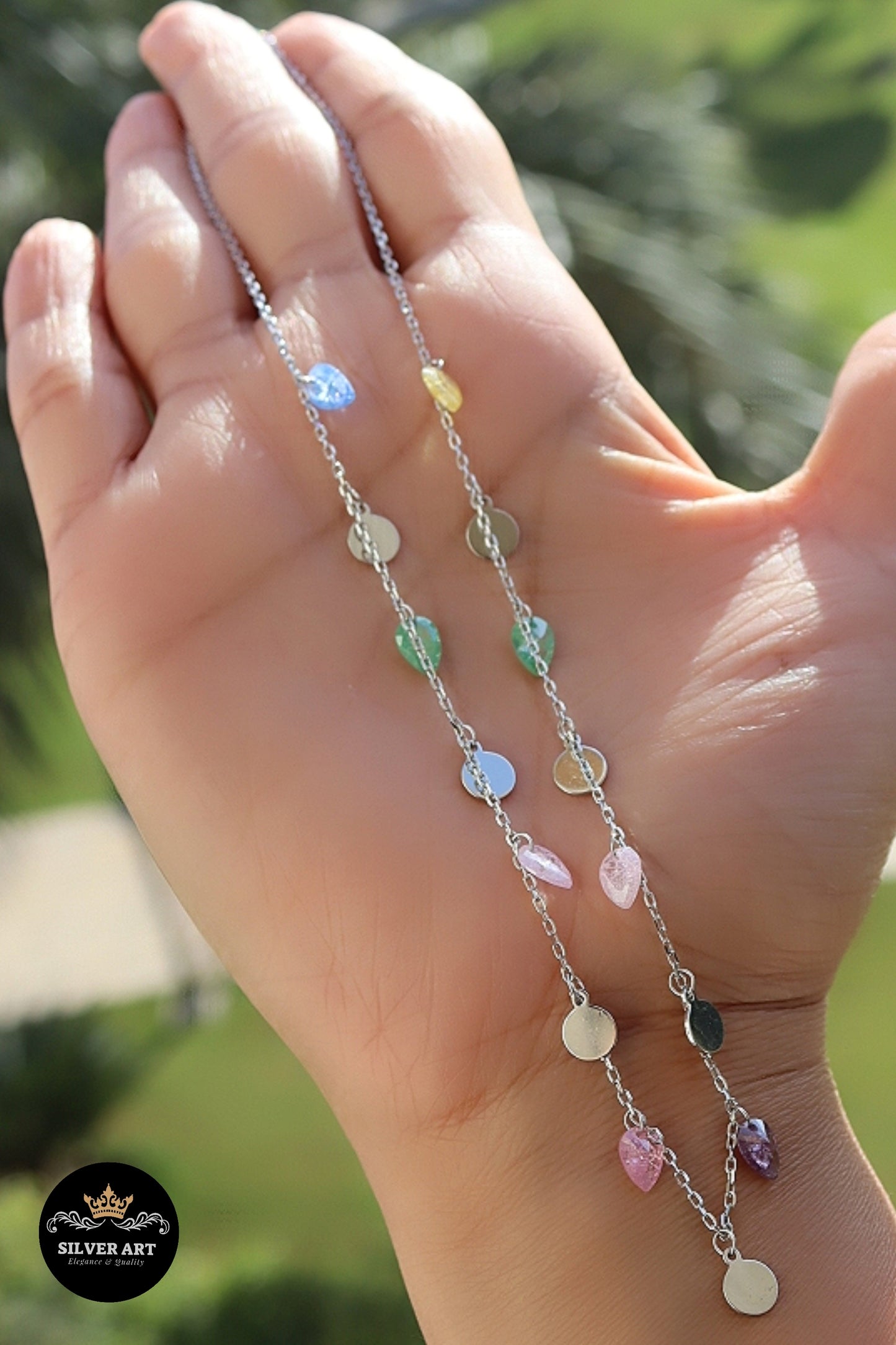 Colorful Zircon Stones Necklace