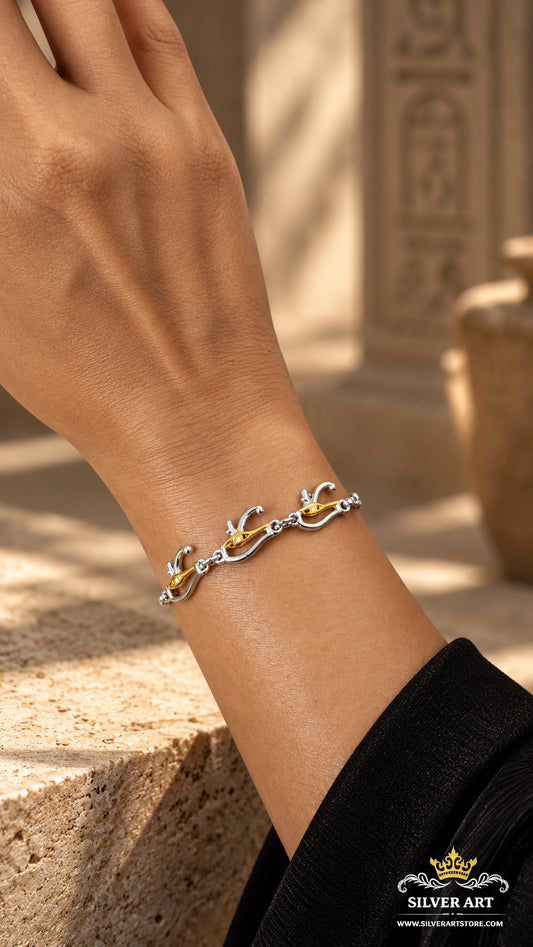 Horus Eye Pharaonic Bracelet With Gold Plated Parts