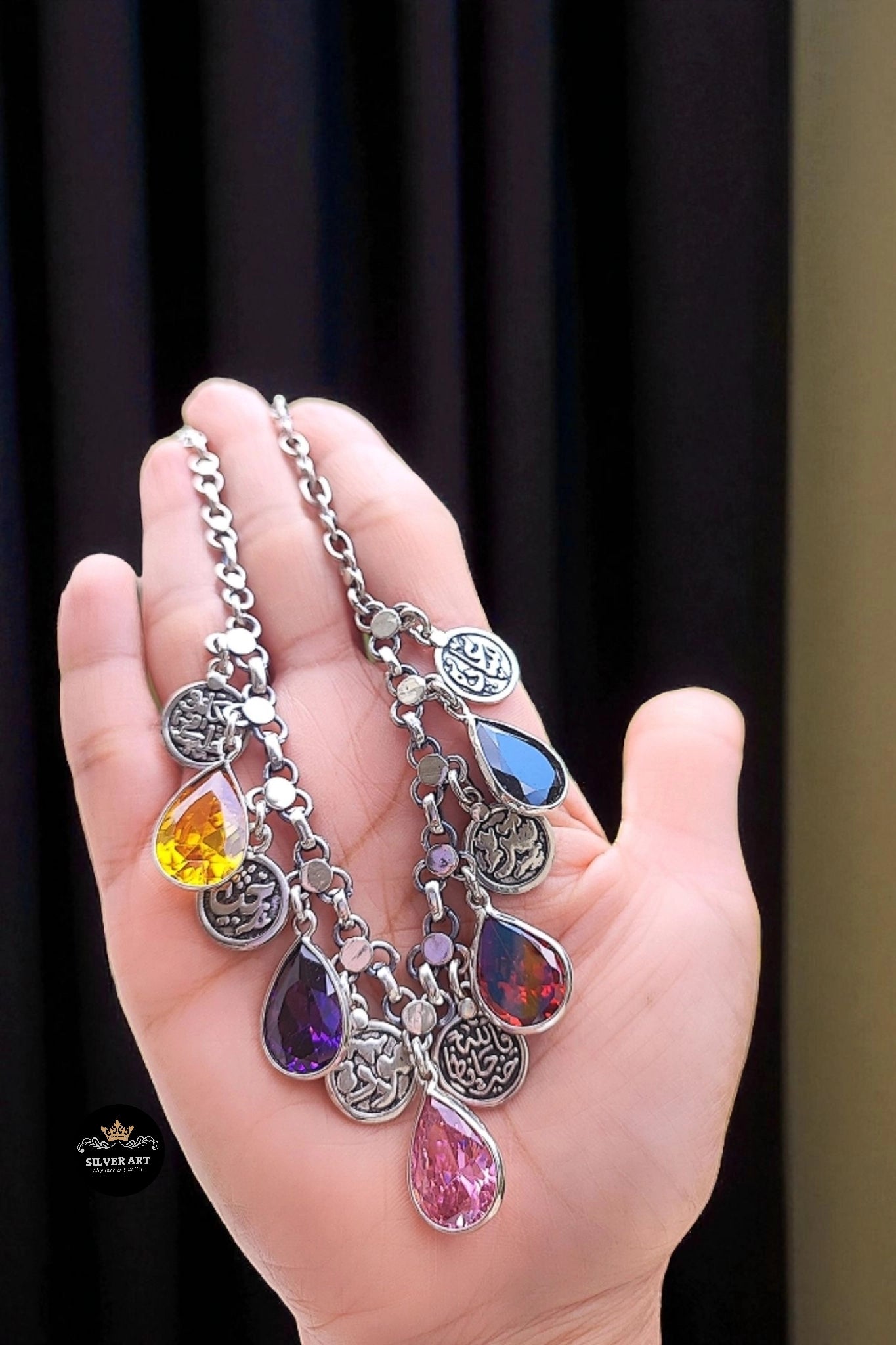 Colorful Dangling Charms Necklace