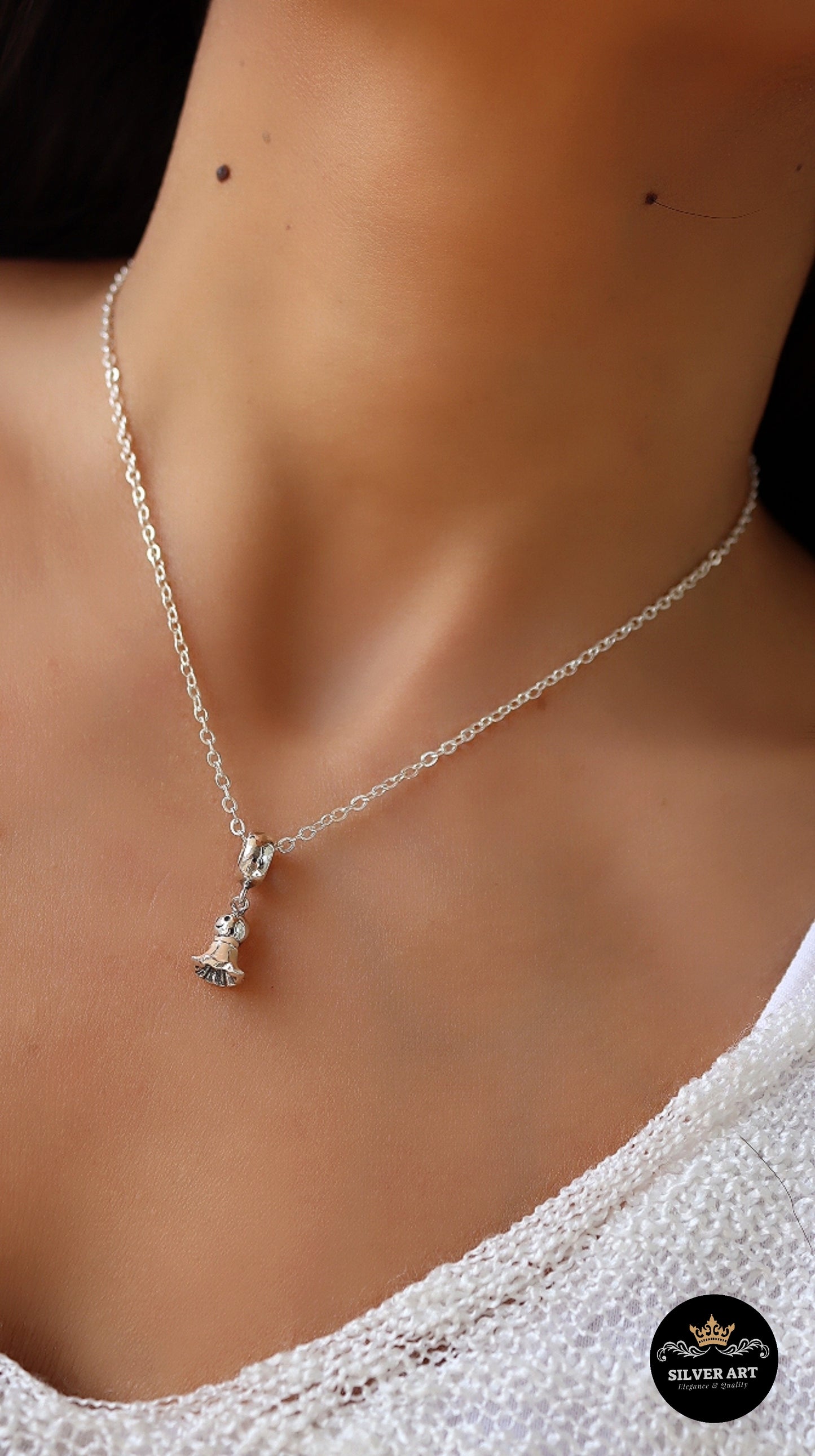 Silver Pandora Charm Necklace