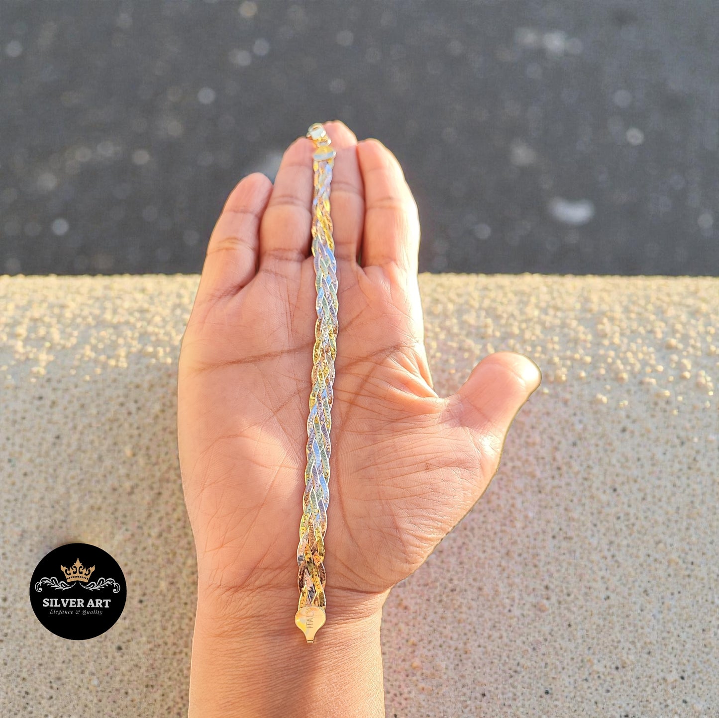 Multicolor Braided Chain Necklace & Bracelet