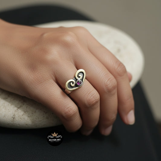 Silver Ring With Brass Parts