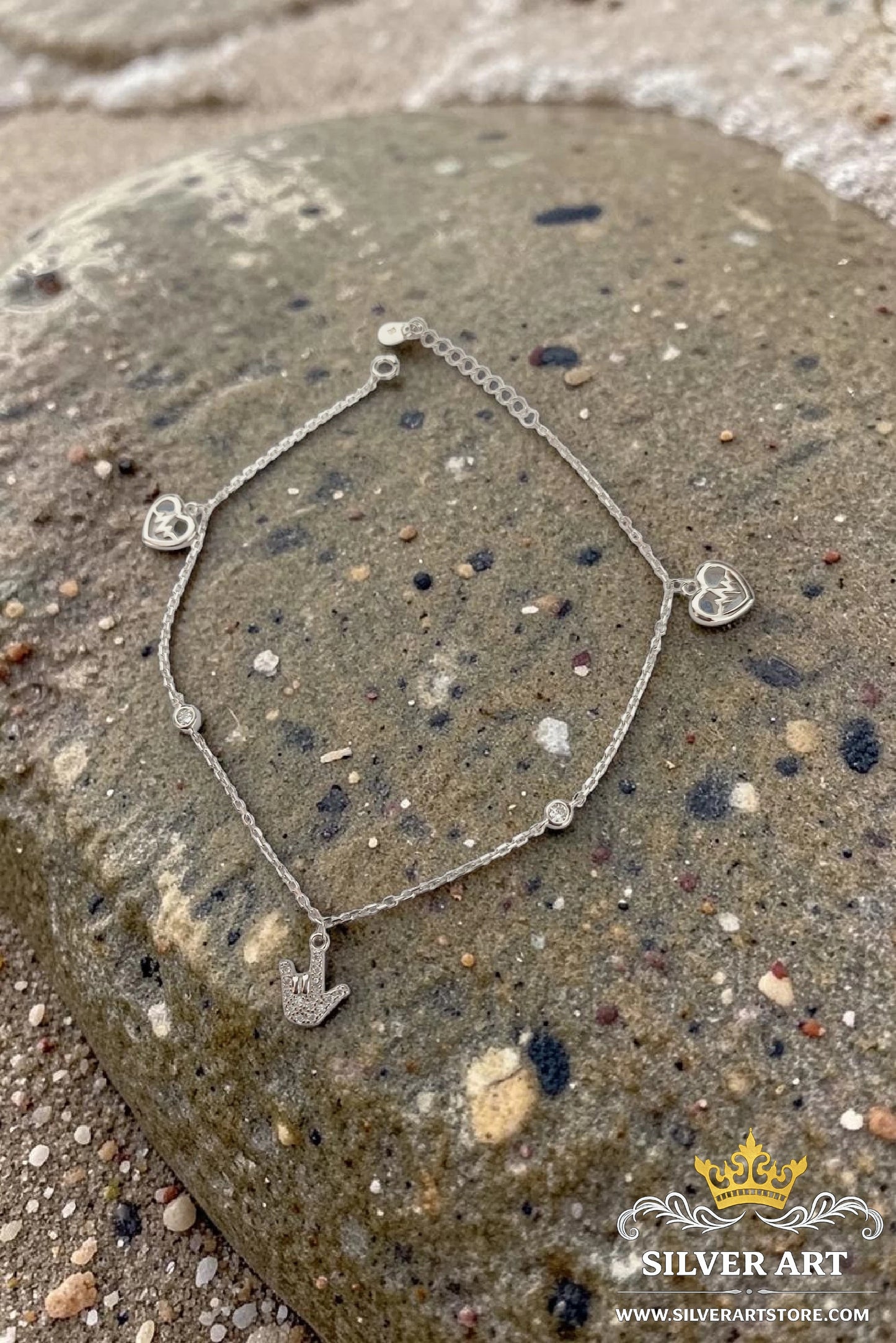 Hand Heart Anklet