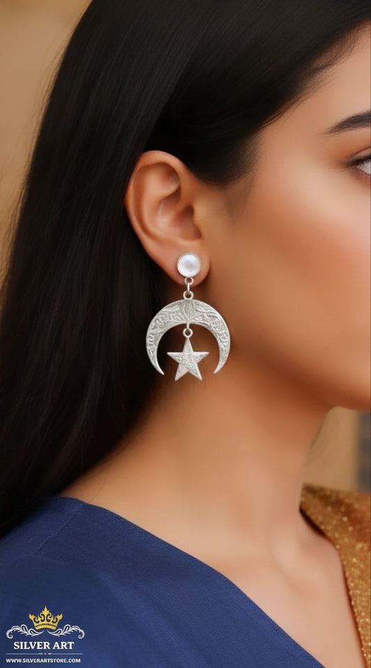 Crescent 🌙 and Star 🌟 Earrings