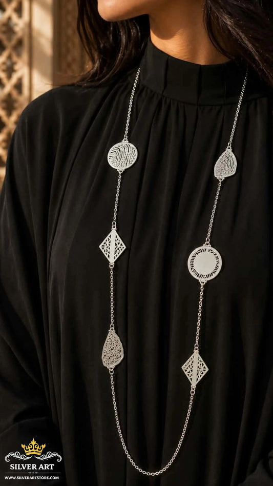 Delicate Long Silver Necklace