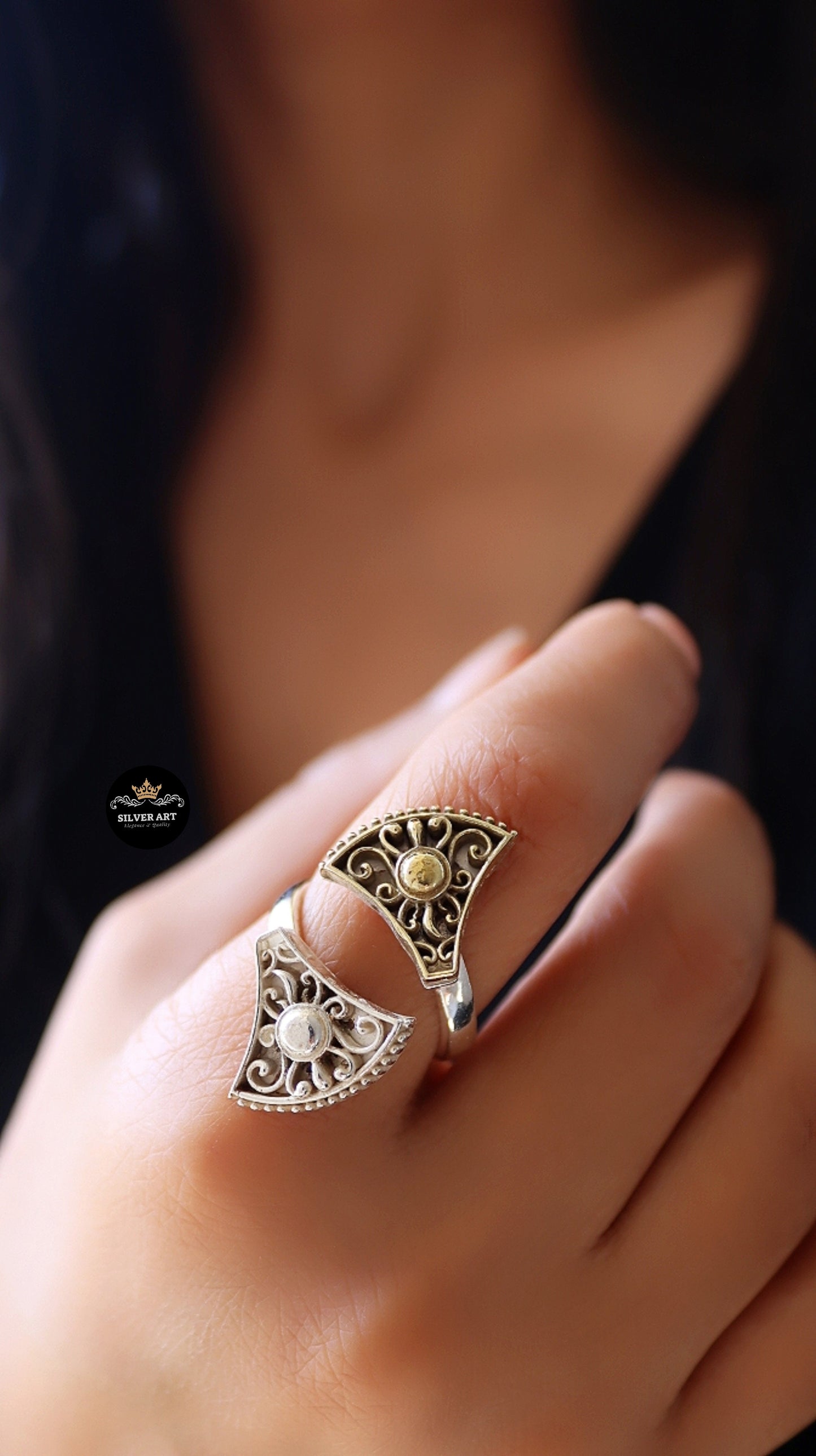 Silver Ring With Brass Parts