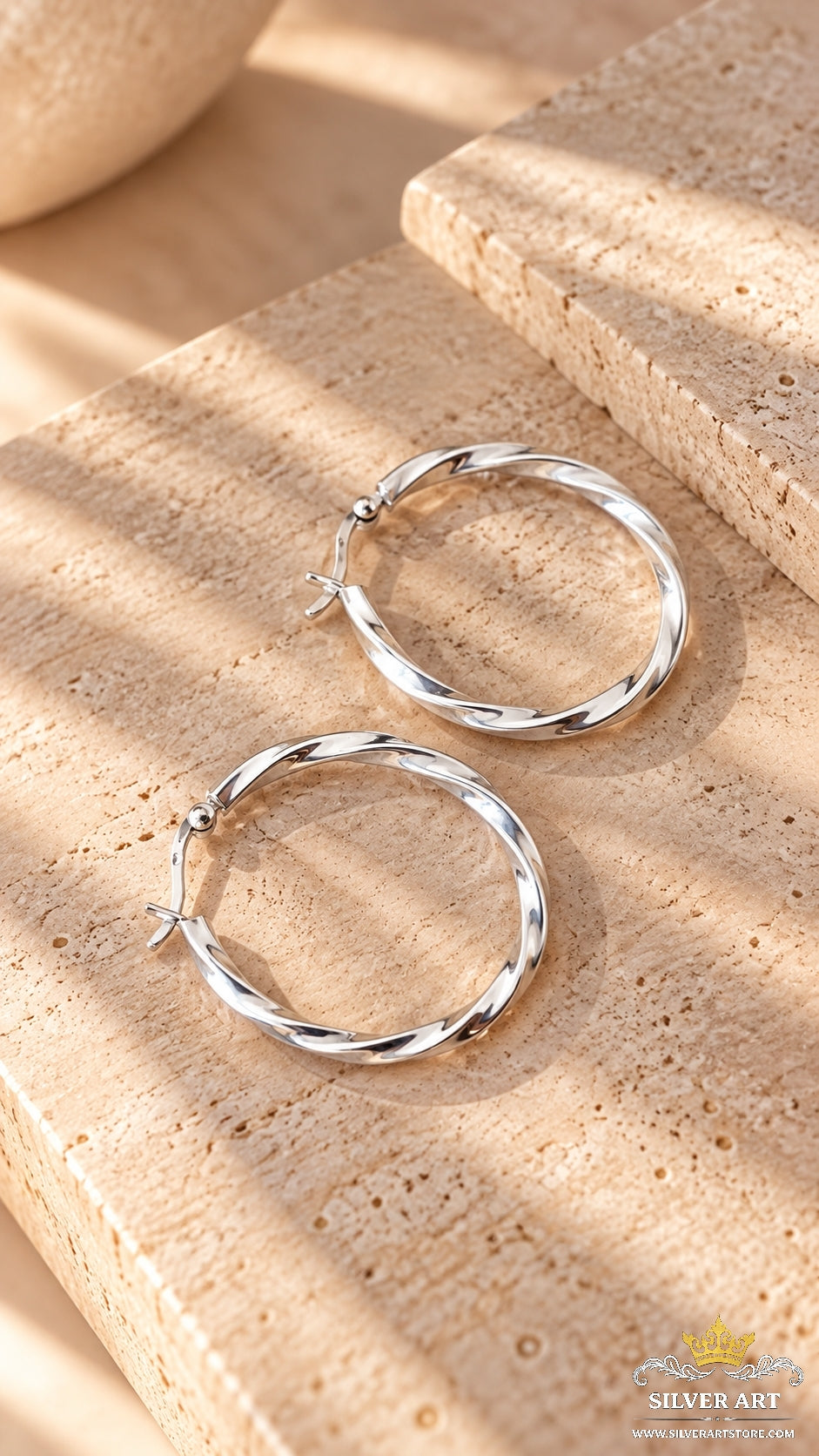 Sterling Silver Oval Earrings