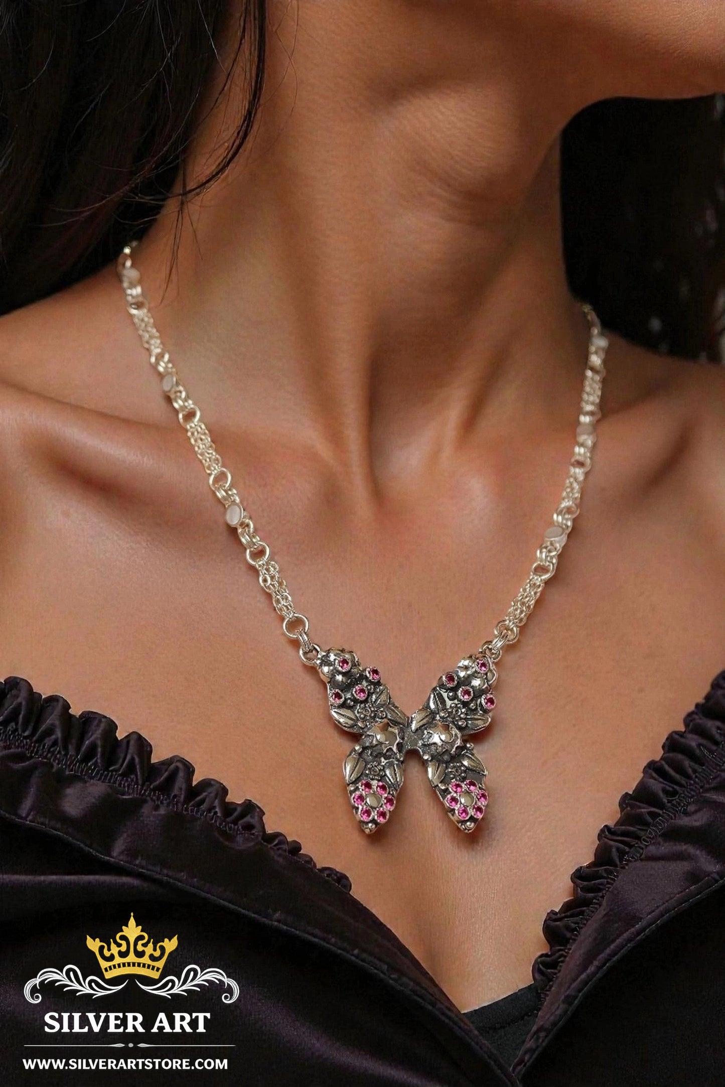 Butterfly Silver Necklace