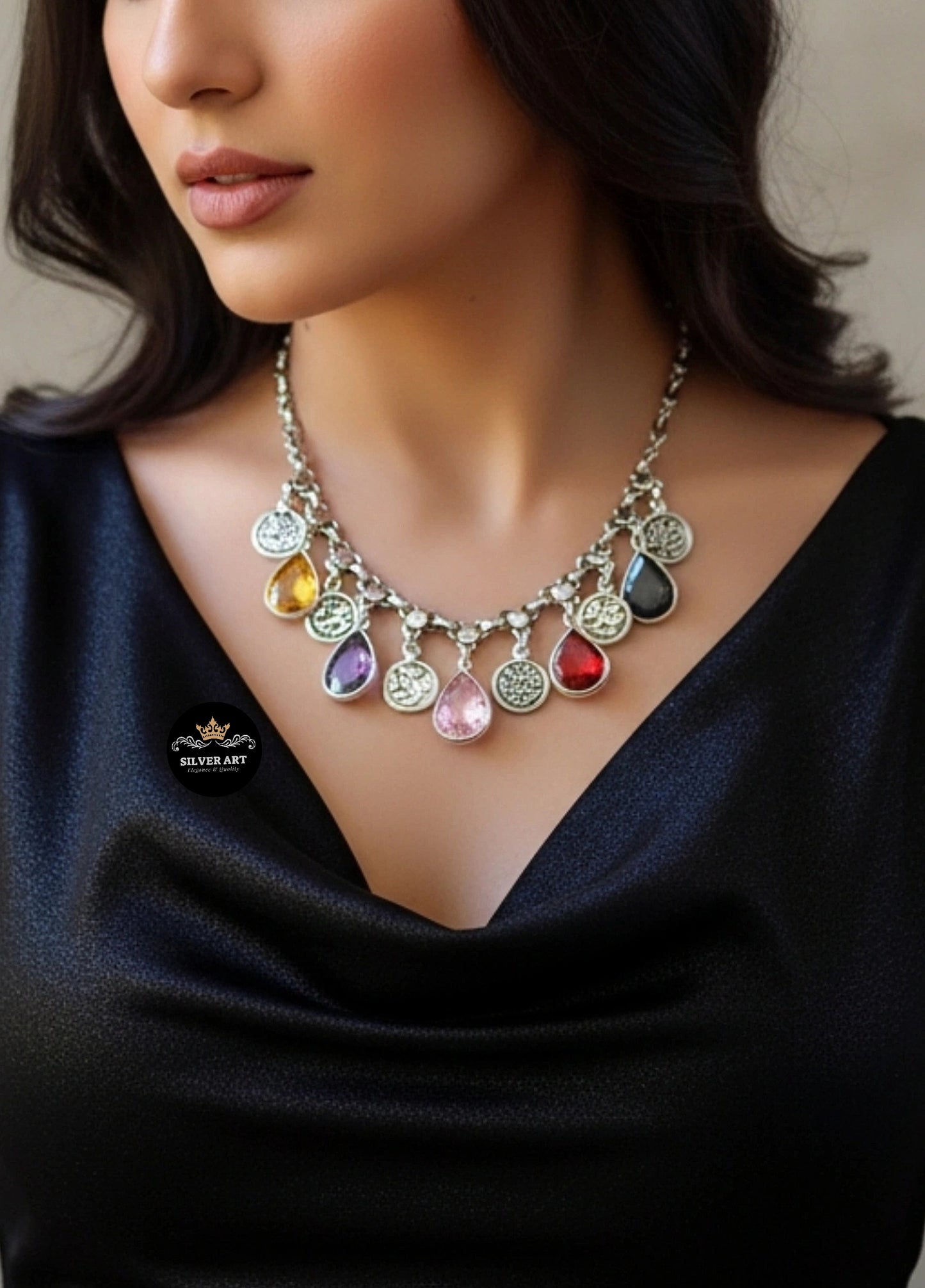 Colorful Dangling Charms Necklace