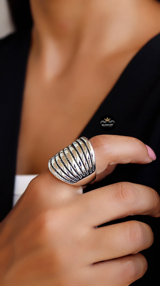 Vintage Thai Silver Ring Size 16