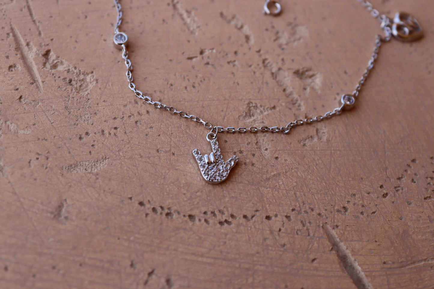 Hand Heart Anklet