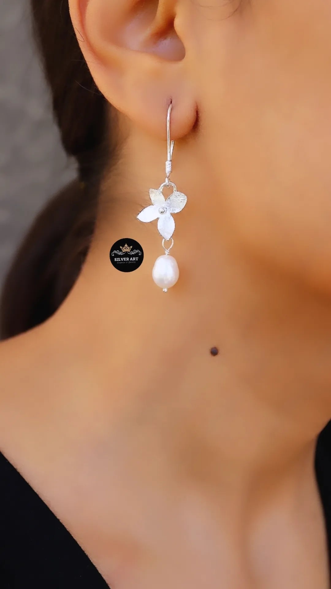 Flower Pearl Earrings