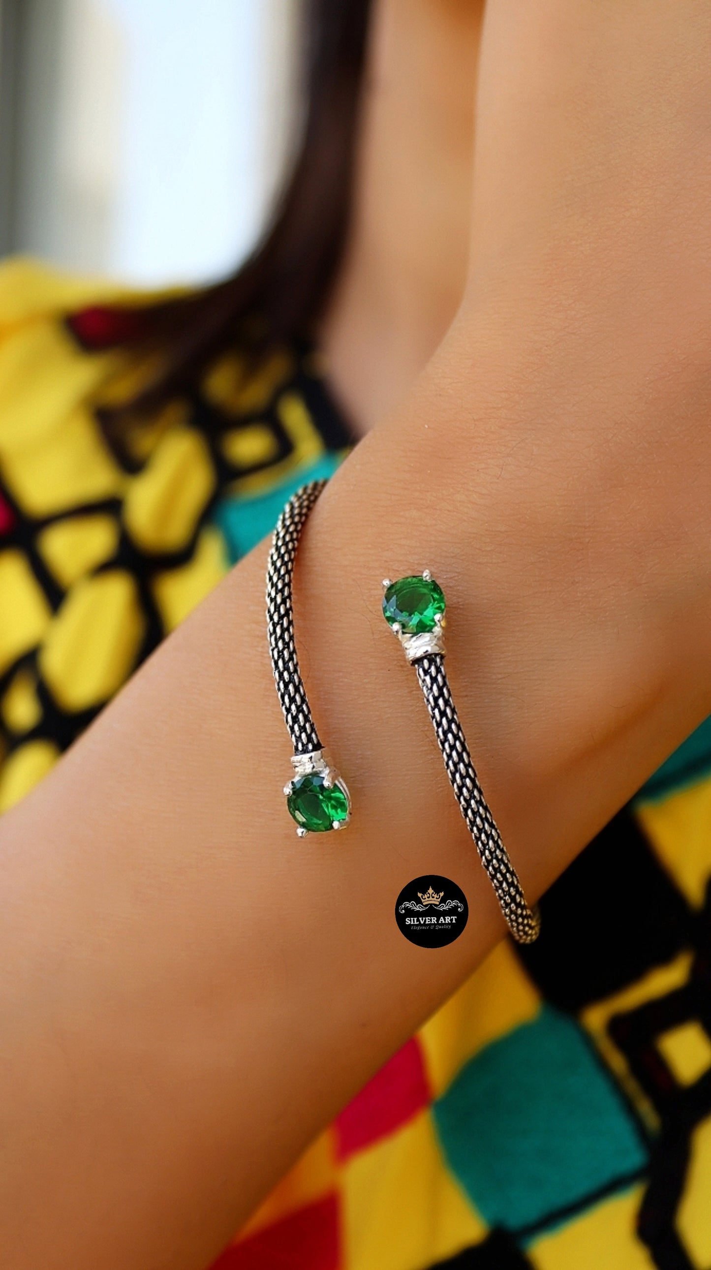 Green Stone Bangle