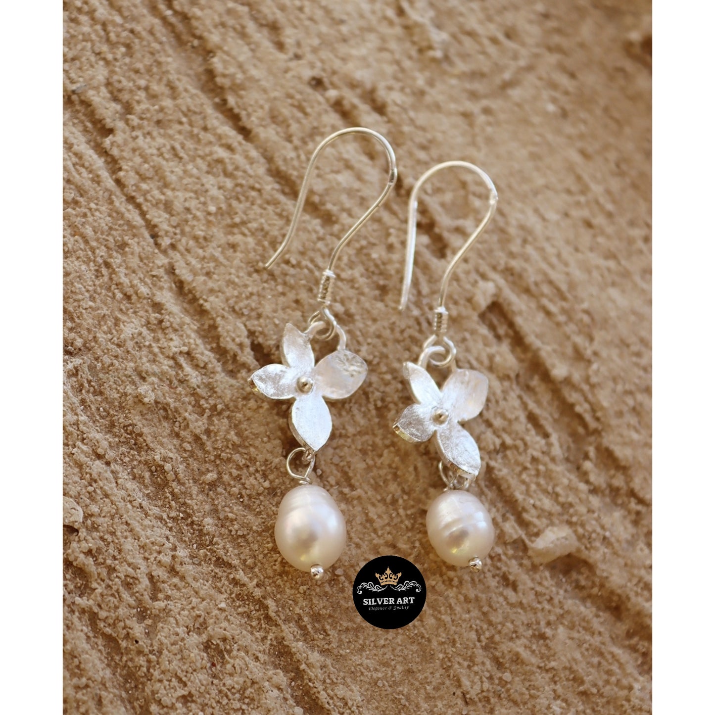 Flower Pearl Earrings